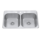 Mainline Standard Kitchen Sink 2-Bowl Stainless Steel ML3120-7-20-3