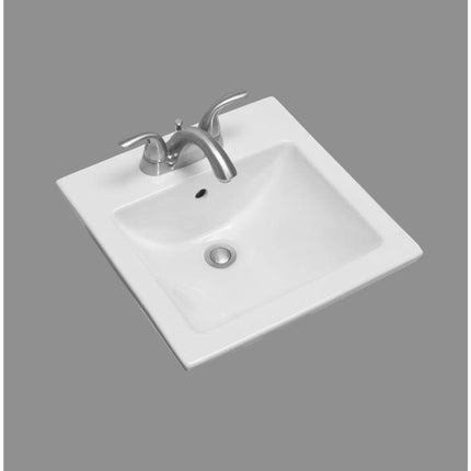 Mainline Lavatory Sink Square Drop-In White ML420W-4