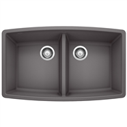 Blanco Performa Kitchen Sink 2-Bowl Under-Mount 401419 Grey