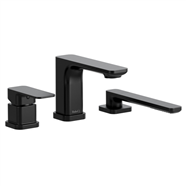 Riobel Equinox EQ10BK Roman Bathtub Filler 7-3/4" 3 Piece Deck-Mount