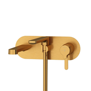 Riobel Nibi Bathtub Trim Wall-Mount 2-Lever Handles Shower Gold TNB21BG