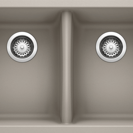 Horizon Kitchen Sink 2-Bowl 402295 Under-Mount Concrete Grey
