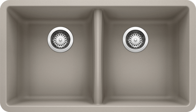 Horizon Kitchen Sink 2-Bowl 402295 Under-Mount Concrete Grey