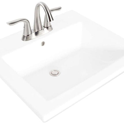 Contrac Conwick Semi-Recessed Vessel Lavatory 18 Inch Rectangular Single Hole