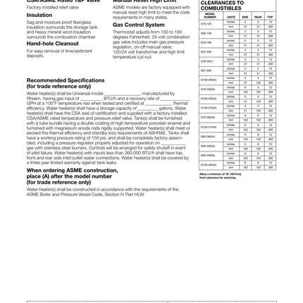 Rheem Universal G100-400ASME 100 Gal. Gas Commercial Water Heater