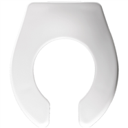 White toilet seat cover on a white background