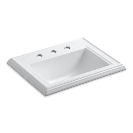 Kohler Memoirs Lavatory Sink Rectangular Drop-In White K-2241-8-0