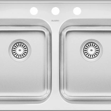 Blanco Horizon 2.0 Drop-In Double Bowl Stainless Steel Kitchen Sink (Model: 401025)