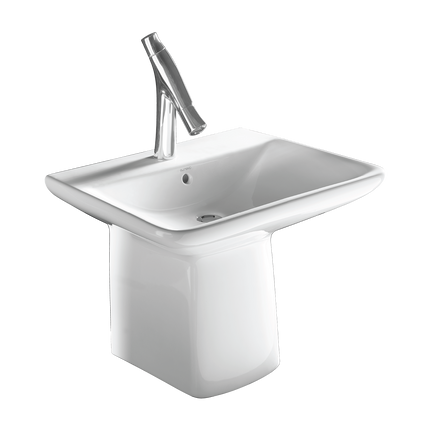 Avenue Cumberland Pedestal Sink Wall-Hung F-4250-W White