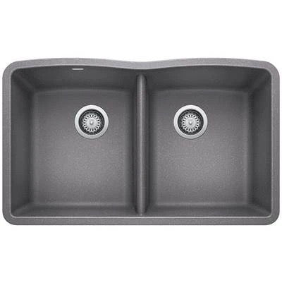 Blanco Diamond U 2 Undermount Sink Double 401662 Metallic Grey