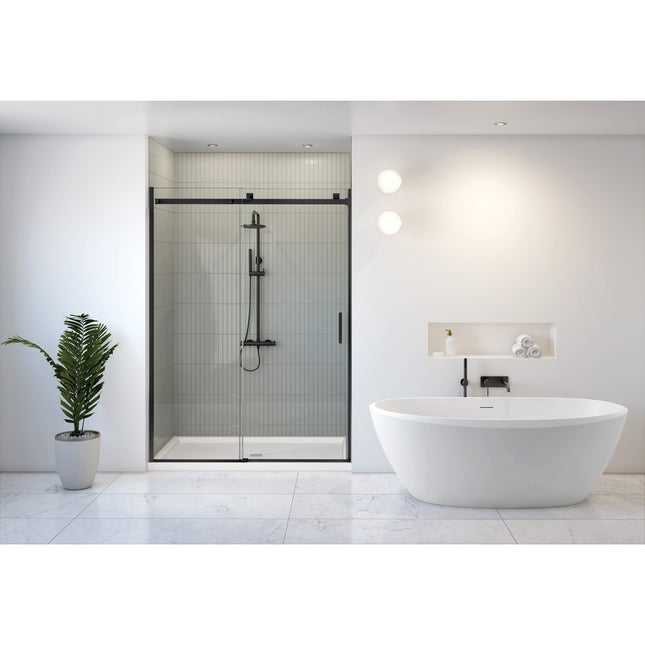 Fleurco Skyline Sliding In-Line Shower Door NSS160-33-40L-79 Matte Black